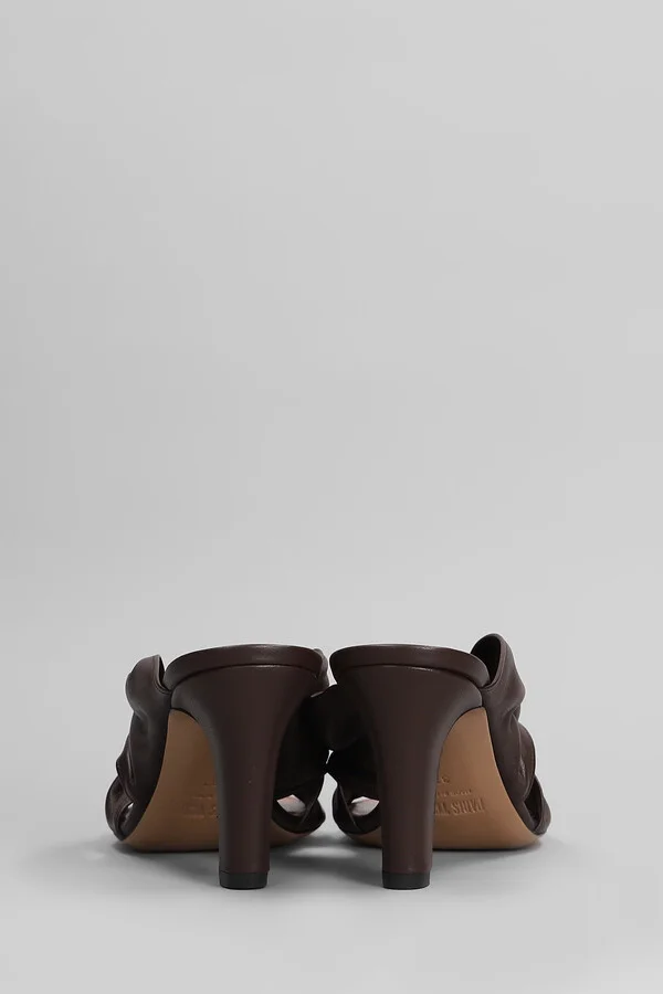 Maria Mule 75 Slipper-mule In Brown Leather - Image 4