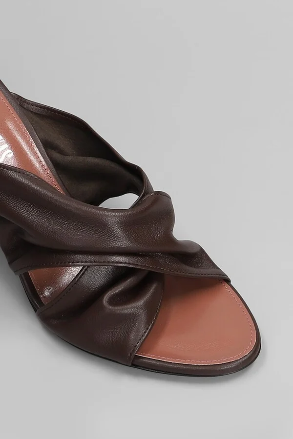 Maria Mule 75 Slipper-mule In Brown Leather - Image 5