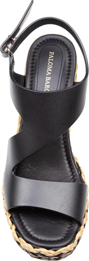 Maria Sandal In Black Leather - Image 2