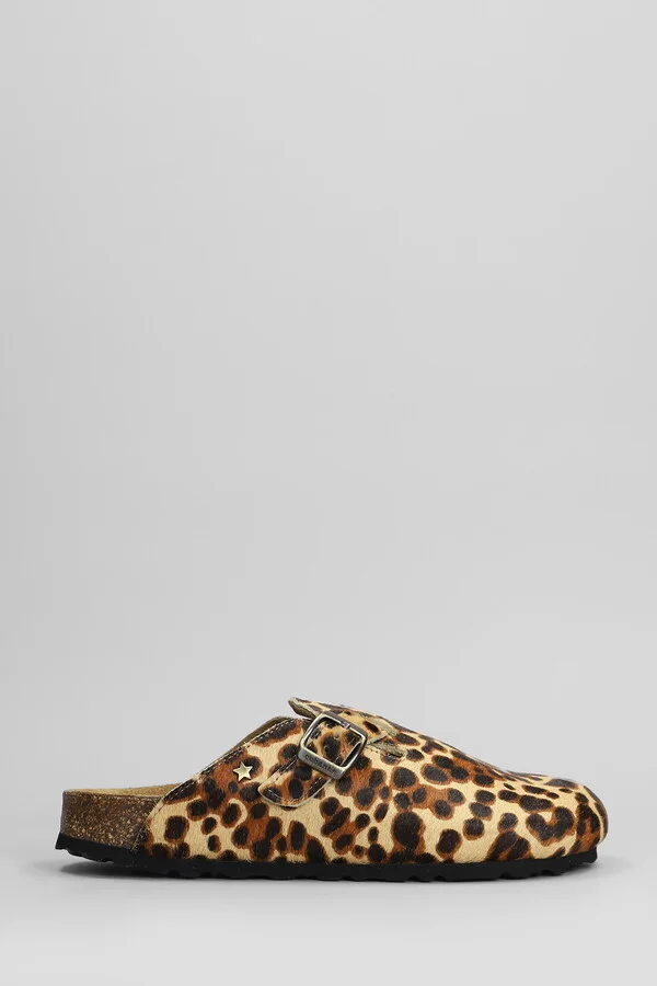 Maria Slipper-mule In Animalier Pony Skin