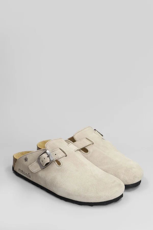 Maria Slipper-mule In Grey Suede - Image 2