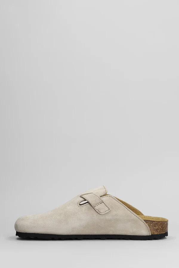 Maria Slipper-mule In Grey Suede - Image 3