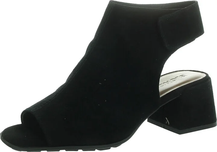 Maria Womens Suede Square Toe Block Heel