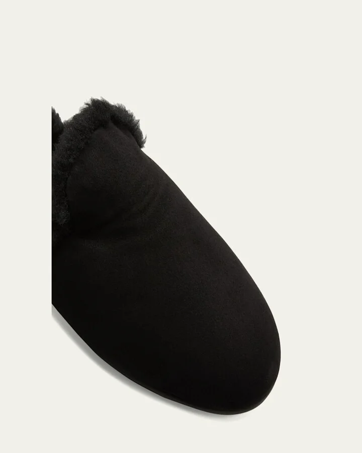 Mariamu Suede Shearling Slipper Mules - Image 3