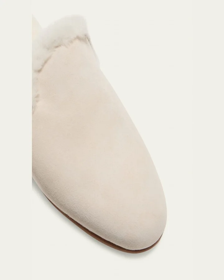 Mariamu Suede Shearling Slipper Mules - Image 2