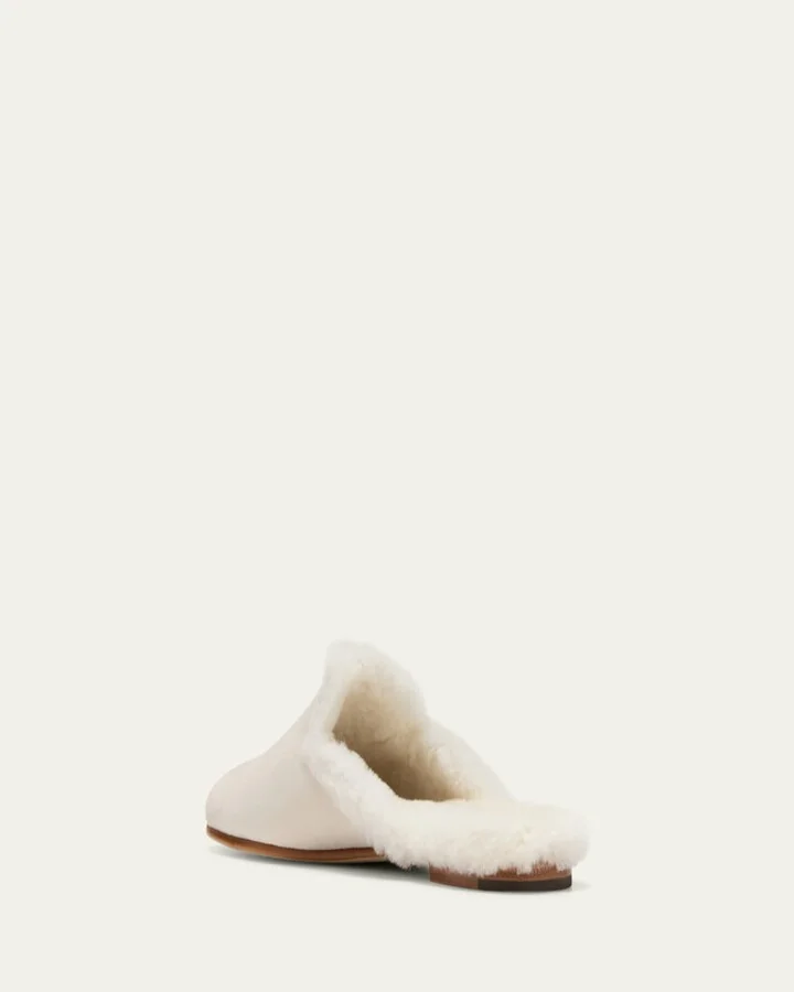 Mariamu Suede Shearling Slipper Mules - Image 6