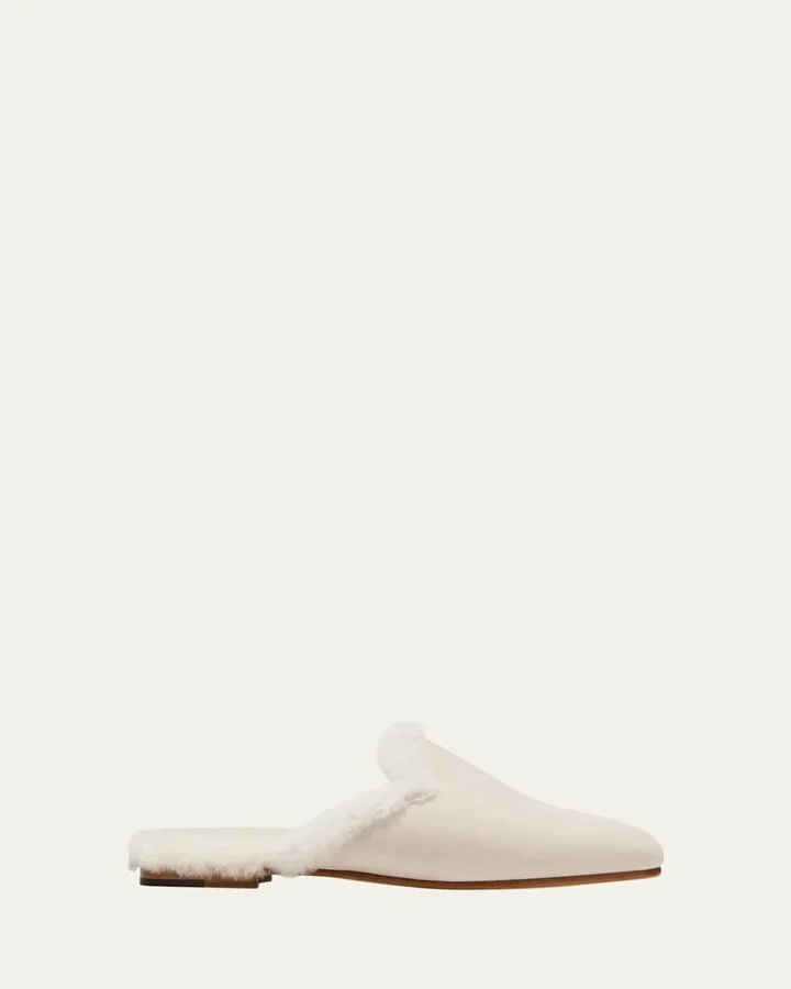 Mariamu Suede Shearling Slipper Mules