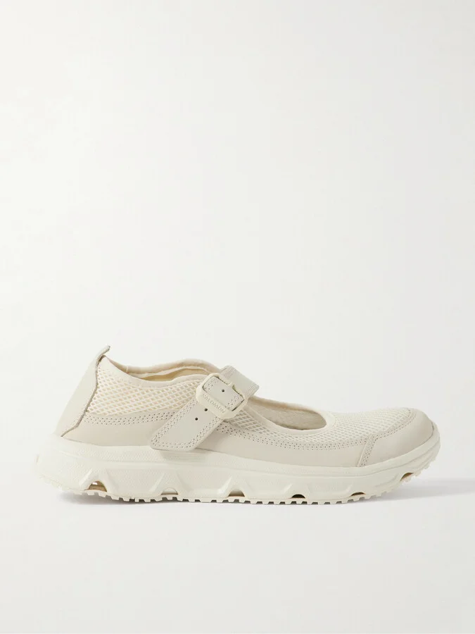 Marie-Jeanne Nubuck-Trimmed Mesh Sneakers