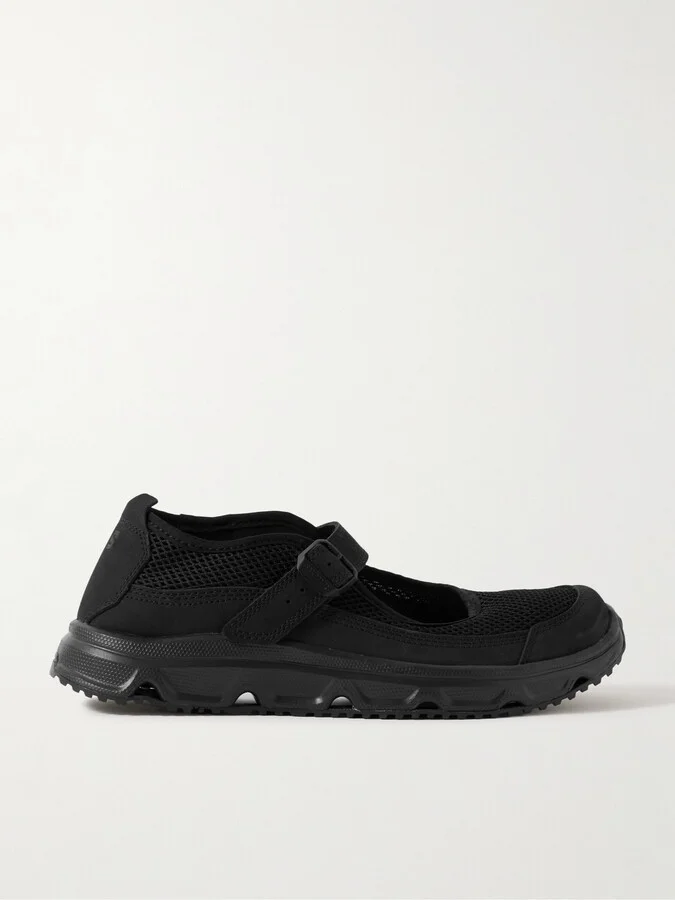 Marie-Jeanne Nubuck-Trimmed Mesh Sneakers