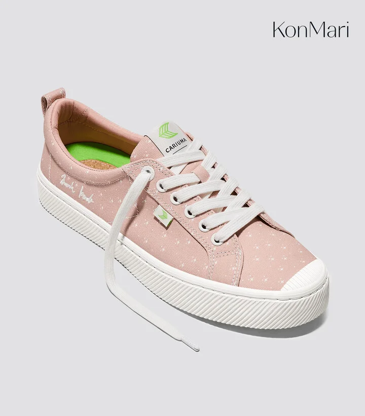 Marie Kondo OCA Low Rose Canvas Contrast Thread Sneaker Men - Image 10