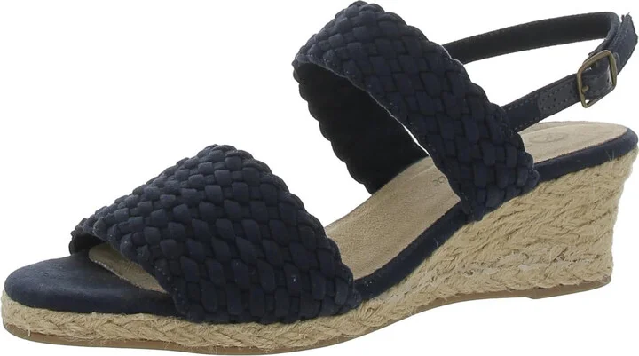 Mariella Womens Faux Suede Wedge Espadrilles