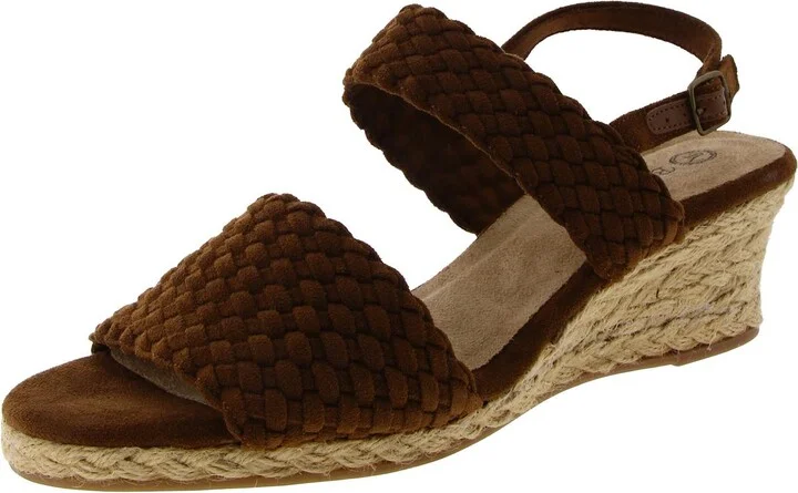 MARIELLA Womens Faux Suede Wedge Sandals