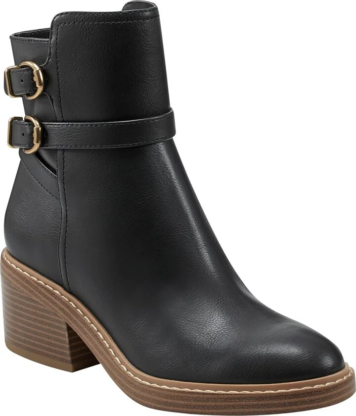 MARIETA 2 Womens Faux Leather Zipper Ankle Boots