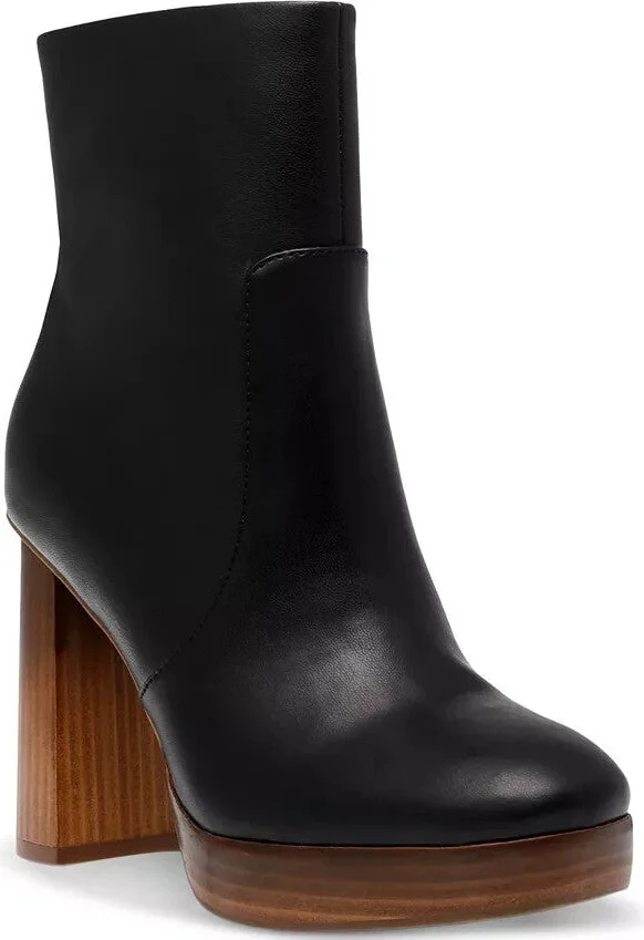 Marigold Boots Womens 9.5 Black Block Heel Ankle Bootie ZPO3127