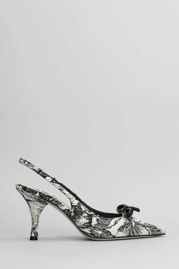 Marigold Pumps In White Fabric