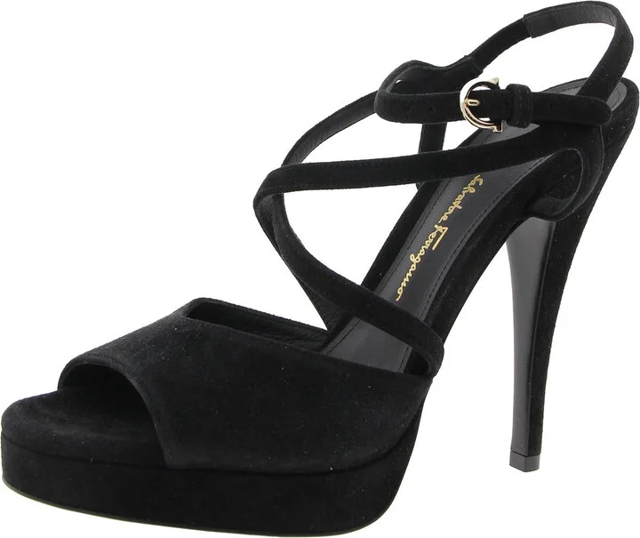 MARIKA Womens Block Heel Manmade Ankle Strap