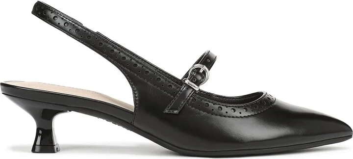 Marilyn Slingback Pointed Toe Kitten Heel Pump - Image 3