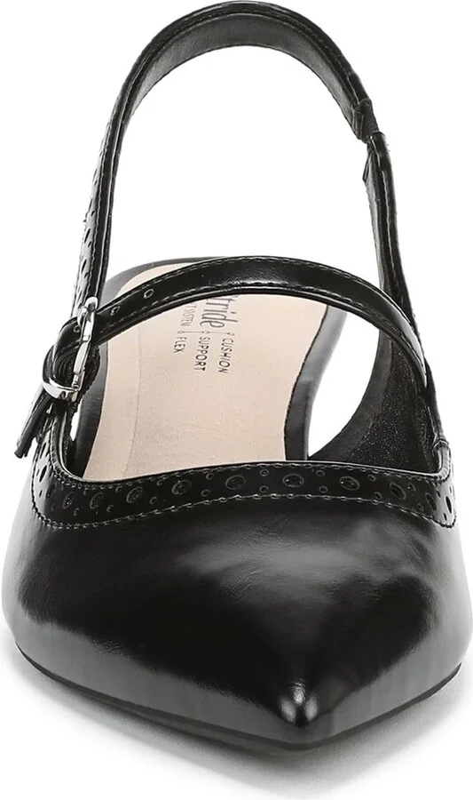 Marilyn Slingback Pointed Toe Kitten Heel Pump - Image 4
