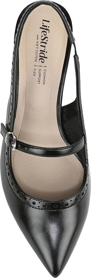 Marilyn Slingback Pointed Toe Kitten Heel Pump - Image 5