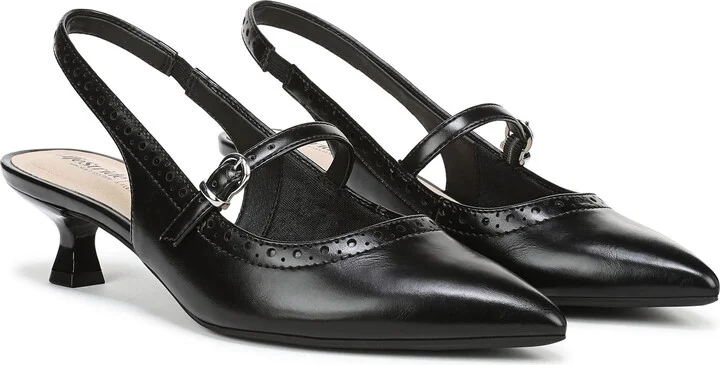 Marilyn Slingback Pointed Toe Kitten Heel Pump - Image 8