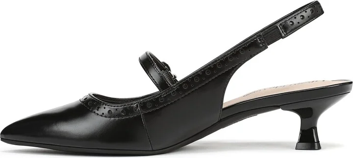Marilyn Slingback Pointed Toe Kitten Heel Pump - Image 9