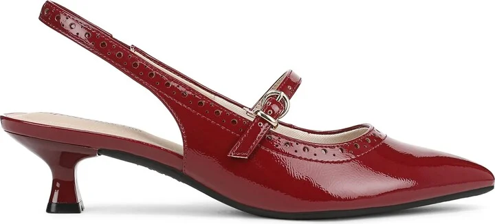 Marilyn Slingback Pointed Toe Kitten Heel Pump - Image 3