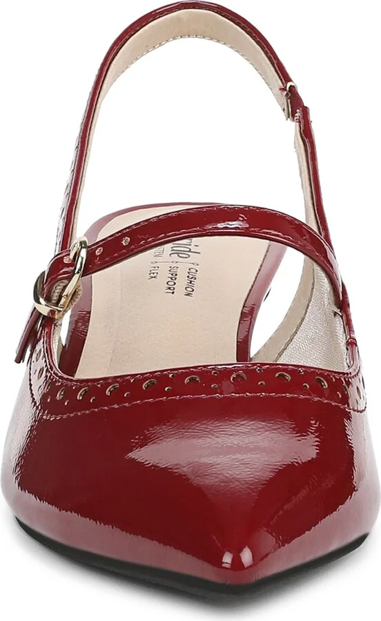 Marilyn Slingback Pointed Toe Kitten Heel Pump - Image 4