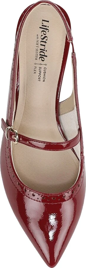 Marilyn Slingback Pointed Toe Kitten Heel Pump - Image 5