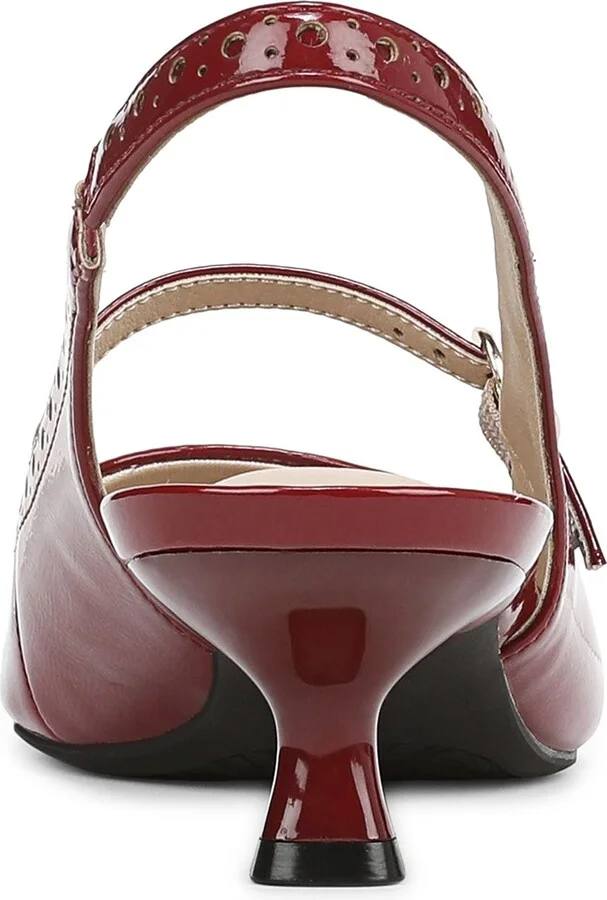 Marilyn Slingback Pointed Toe Kitten Heel Pump - Image 7