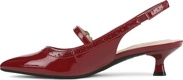 Marilyn Slingback Pointed Toe Kitten Heel Pump - Image 8