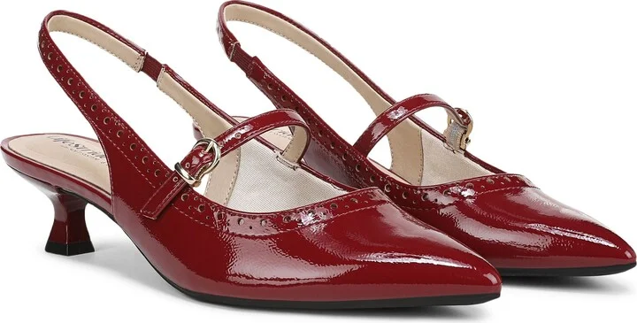 Marilyn Slingback Pointed Toe Kitten Heel Pump - Image 9