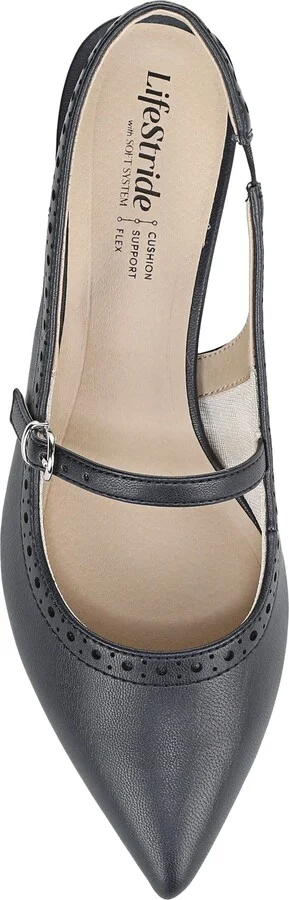 Marilyn Slingback Pointed Toe Kitten Heel Pump - Image 2