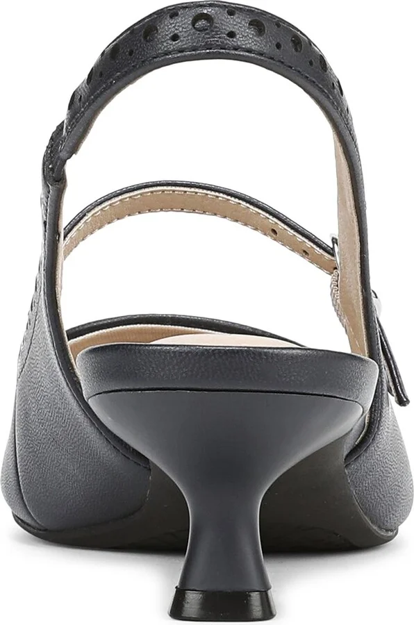 Marilyn Slingback Pointed Toe Kitten Heel Pump - Image 4