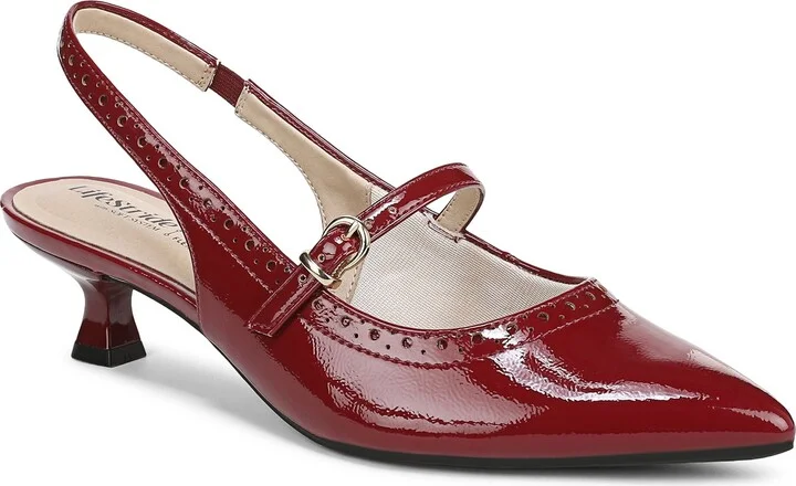 Marilyn Slingback Pointed Toe Kitten Heel Pump