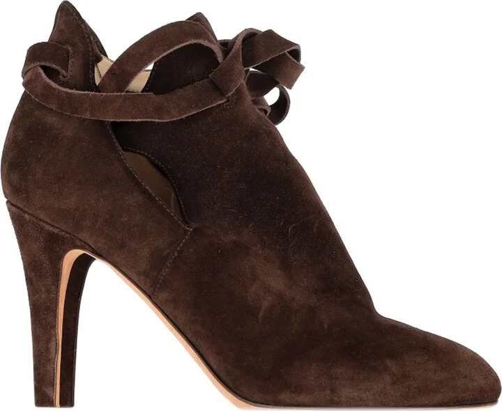 Marina Ankle Boots in Brown Suede