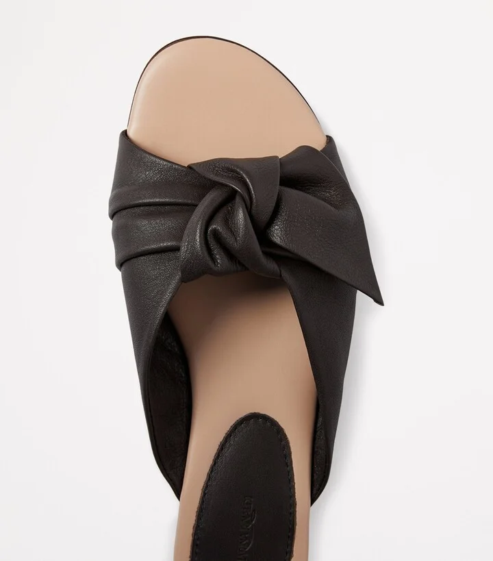 Marina Rinaldi Leather Nave Slides - Image 2