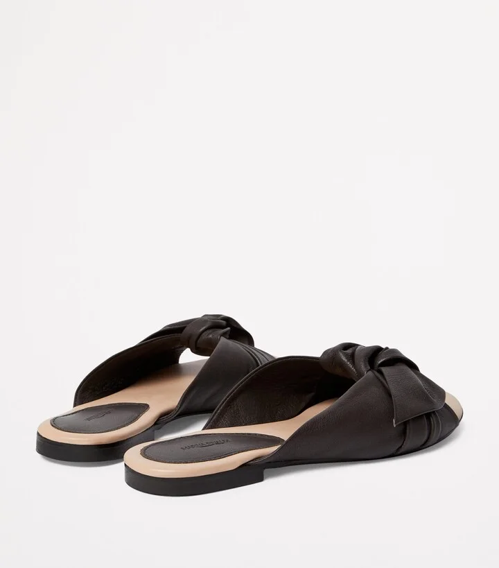 Marina Rinaldi Leather Nave Slides - Image 4