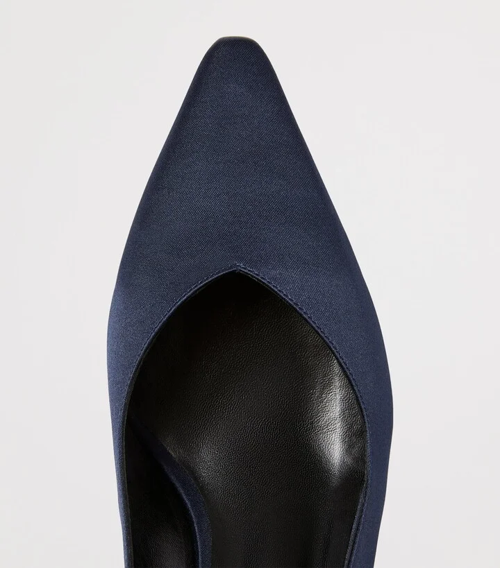Marina Rinaldi Satin Leningrado Slingback Heels 50 - Image 4