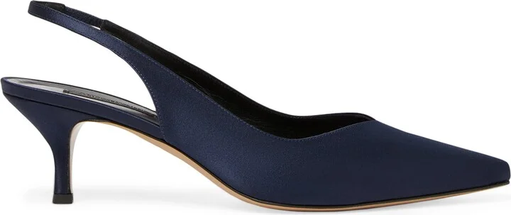 Marina Rinaldi Satin Leningrado Slingback Heels 50