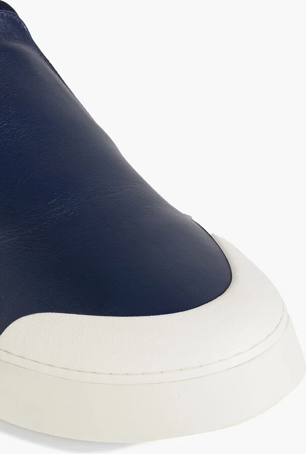 Marine appliquéd leather slip-on sneakers - Image 4