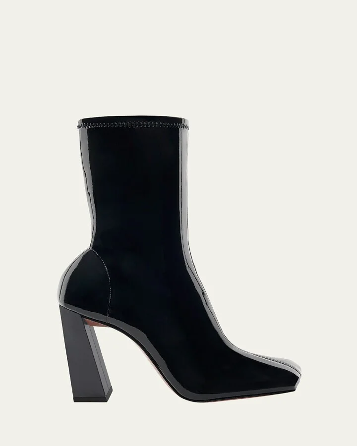 Marine Calfskin Stretch Booties