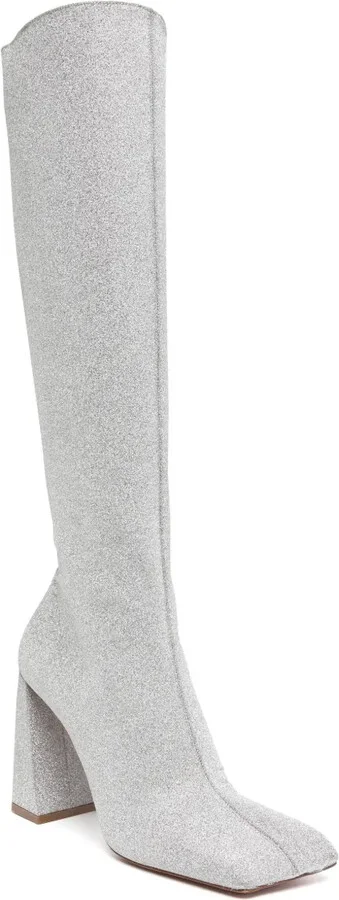 Marine glitter knee-high boots - Image 2