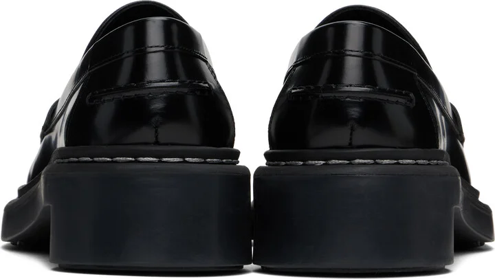 Marine Serre Black Metal Free Leather Loafers - Image 2