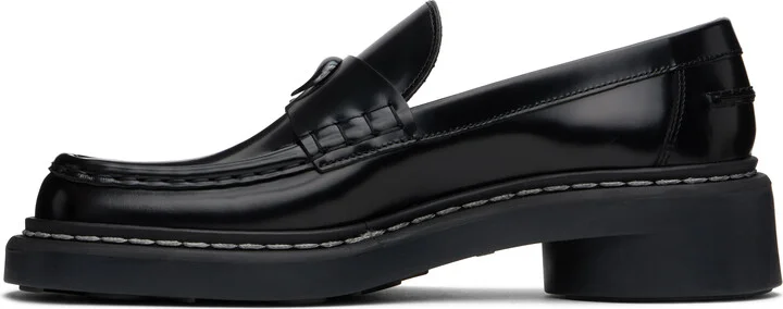 Marine Serre Black Metal Free Leather Loafers - Image 3