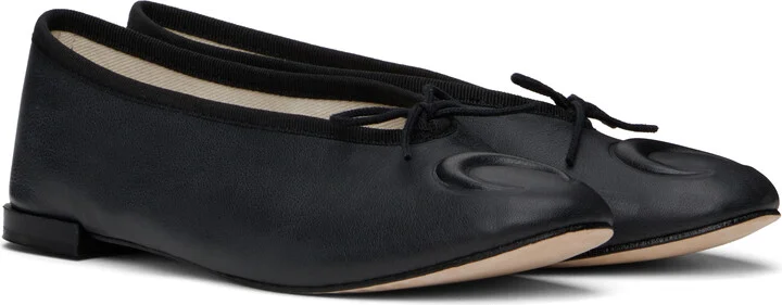 Marine Serre Black Repetto Edition Lilouh Soft Nappa Ballerina Flats - Image 4
