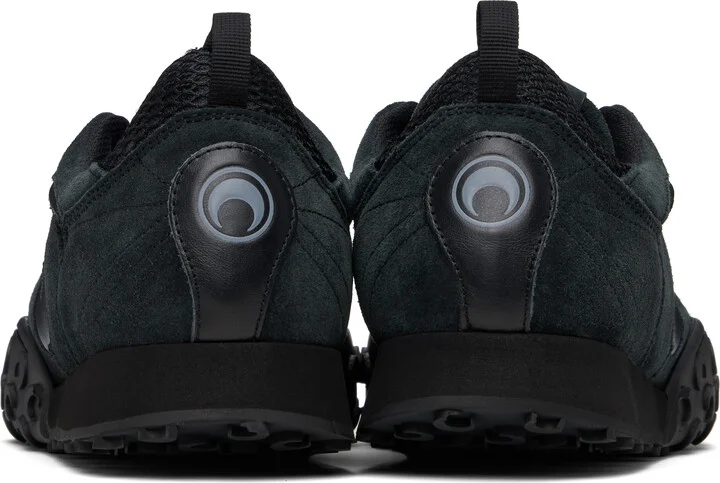 Marine Serre Black Suede Leather MS Rise Tyko Sneakers - Image 2