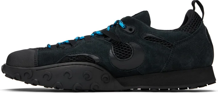 Marine Serre Black Suede Leather MS Rise Tyko Sneakers - Image 3