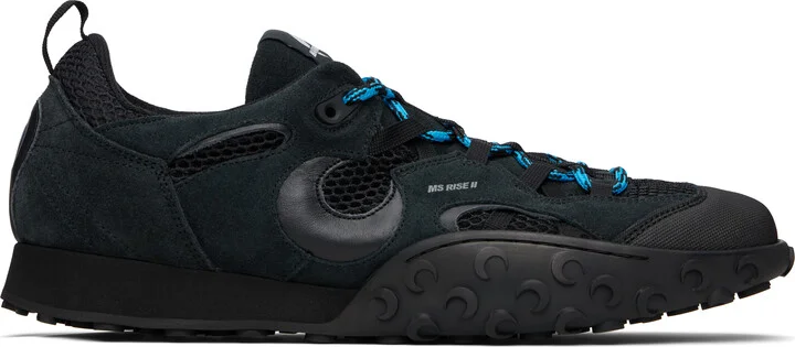 Marine Serre Black Suede Leather MS Rise Tyko Sneakers