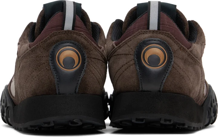 Marine Serre Brown Metal Free Leather MS Rise II Sneakers - Image 2