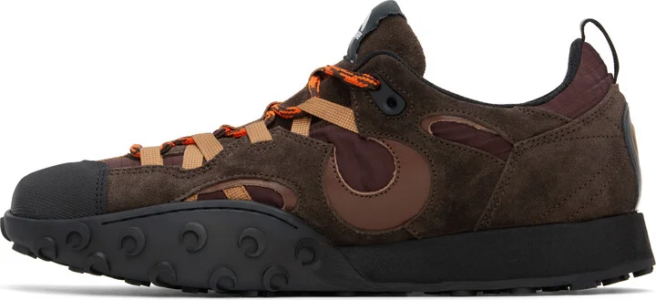 Marine Serre Brown Metal Free Leather MS Rise II Sneakers - Image 3